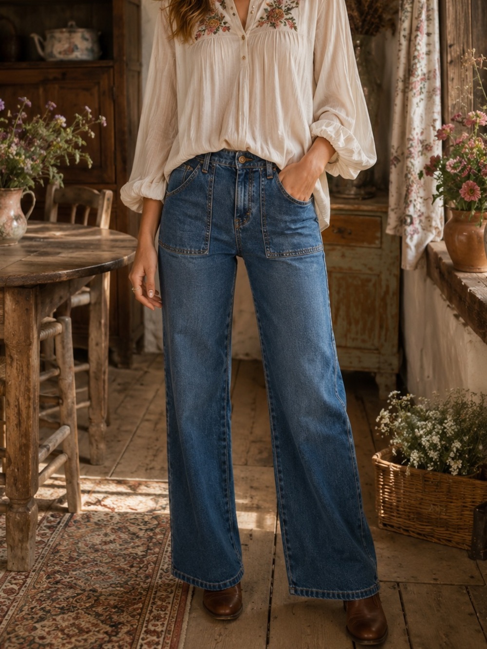 Sanctuary Mick Crop High Rise Wide Leg Jeans Size 27